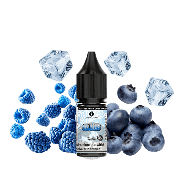 خرید سالت تمشک آبی بلوبری یخ لاست ویپ (10میل) LOST VAPE MR.BLUE